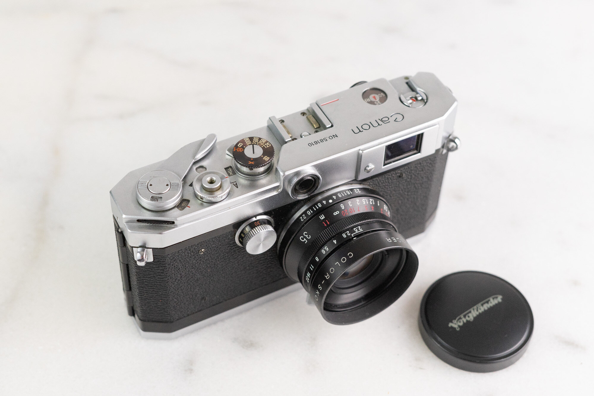 Canon L1 35mm Film Rangefinder Camera with Voigtlander Color